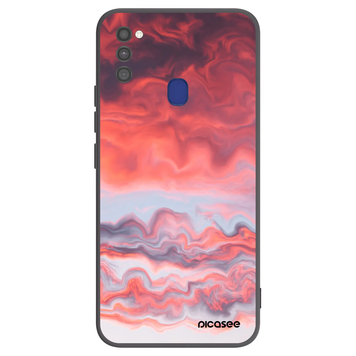 Picasee fekete szilikon tok az alábbi mobiltelefonokra Samsung Galaxy M21 M215F - Sunset