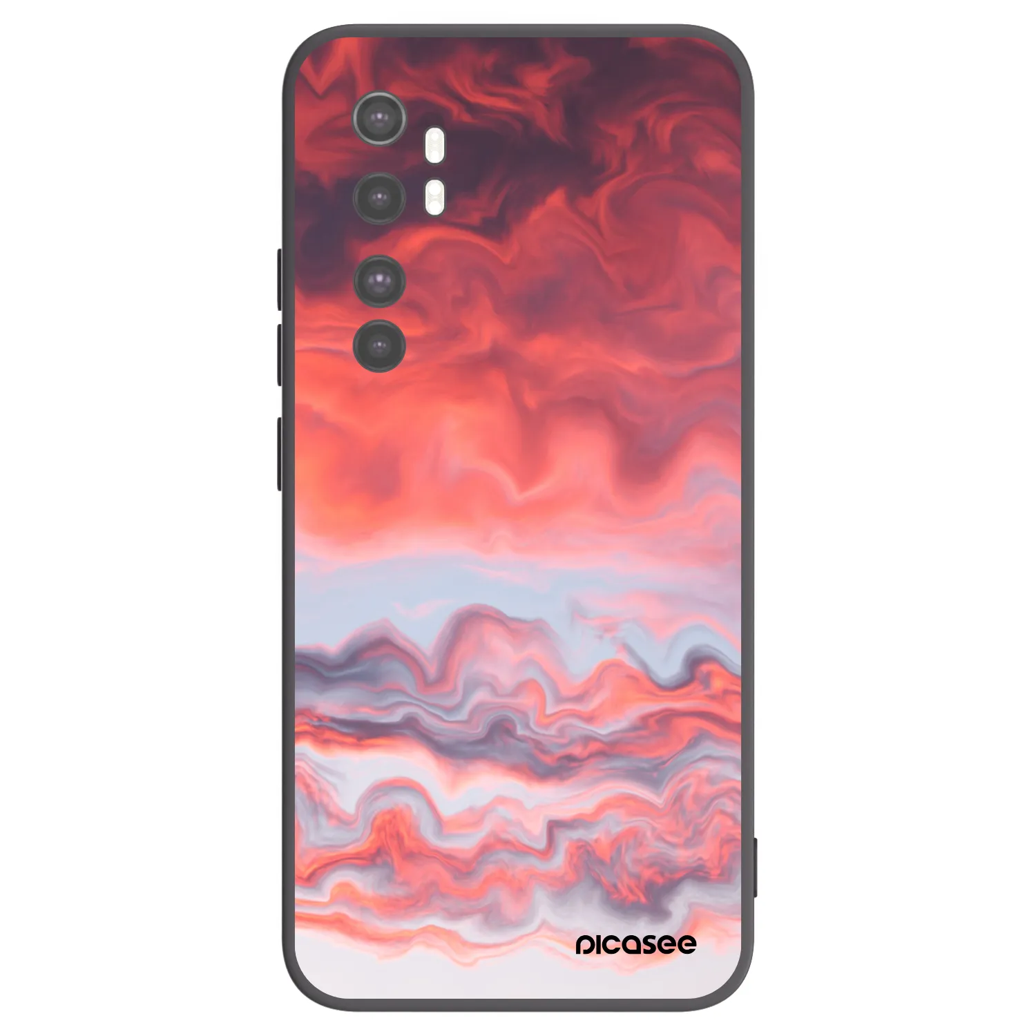 Picasee fekete szilikon tok az alábbi mobiltelefonokra Xiaomi Mi Note 10 Lite - Sunset