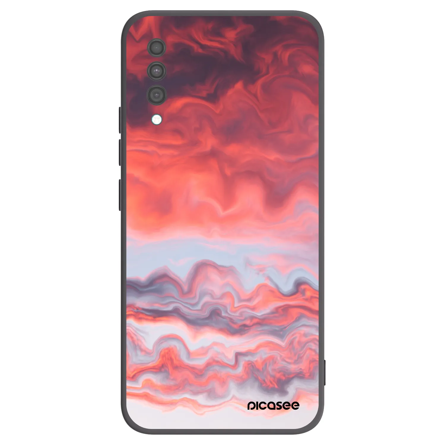Picasee fekete szilikon tok az alábbi mobiltelefonokra Samsung Galaxy A30s A307F - Sunset