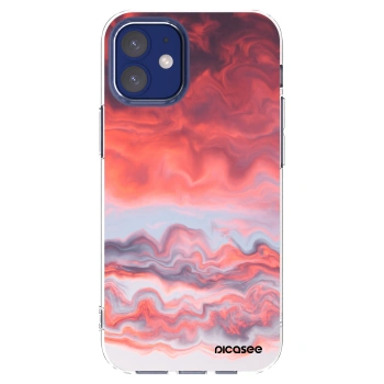 Picasee átlátszó szilikon tok az alábbi mobiltelefonokra Apple iPhone 12 mini - Sunset