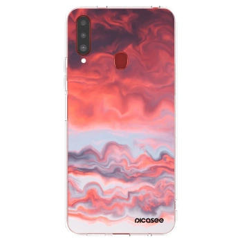 Picasee átlátszó szilikon tok az alábbi mobiltelefonokra Samsung Galaxy A20s - Sunset