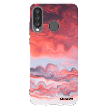 Picasee átlátszó szilikon tok az alábbi mobiltelefonokra Huawei P30 Lite - Sunset