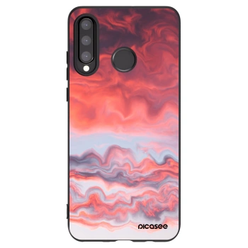 Picasee fekete szilikon tok az alábbi mobiltelefonokra Huawei P30 Lite - Sunset