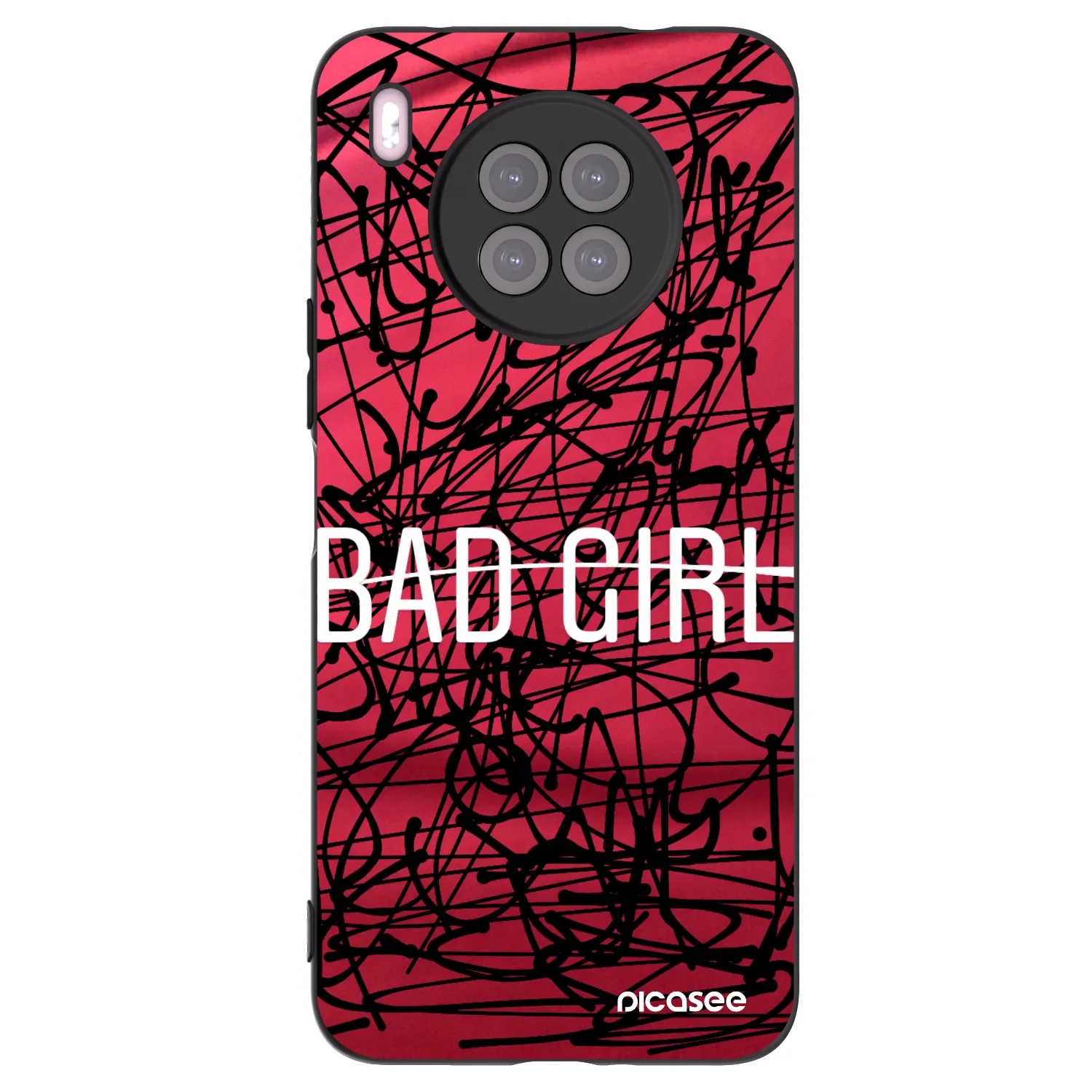 Picasee fekete szilikon tok az alábbi mobiltelefonokra Huawei Nova 8i - Bad girl