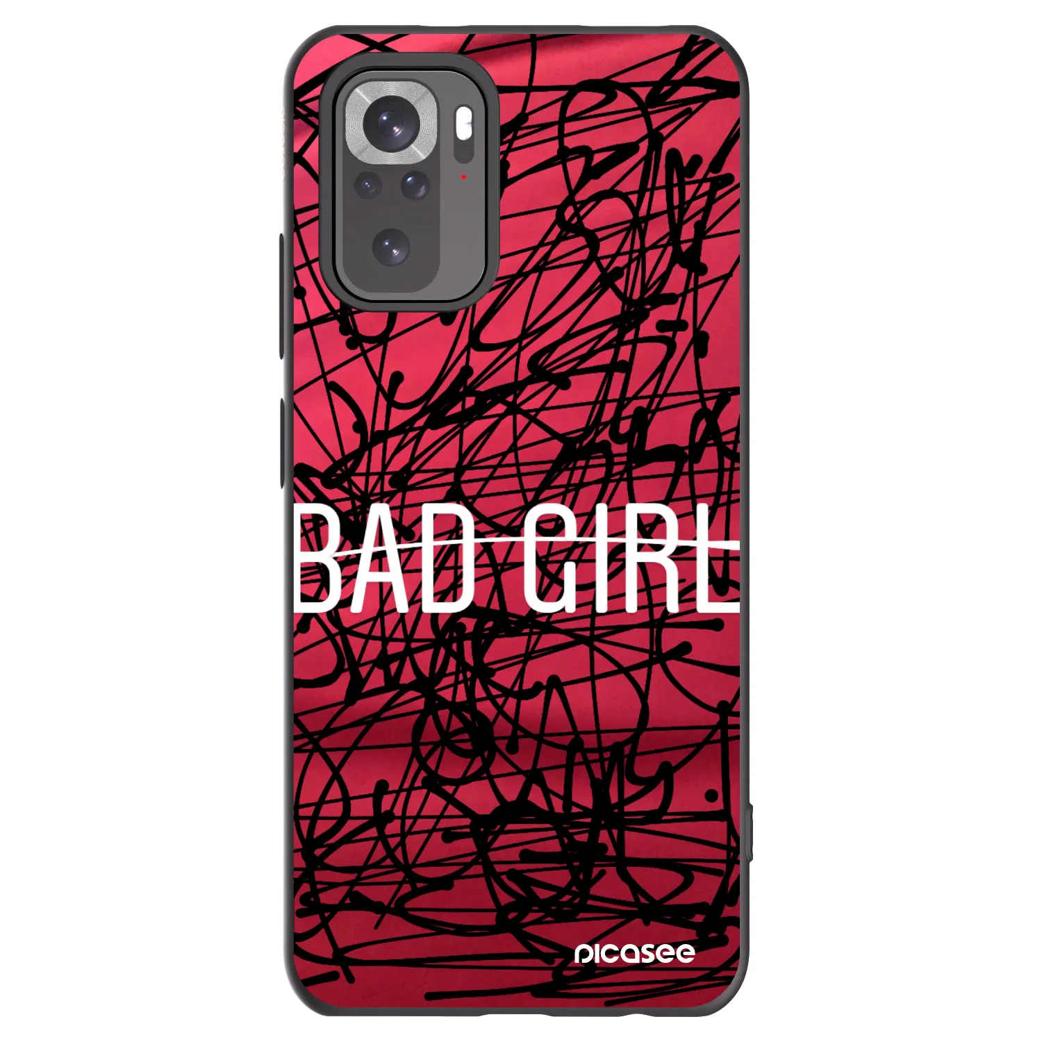 Picasee fekete szilikon tok az alábbi mobiltelefonokra Xiaomi Redmi Note 11S 4G - Bad girl
