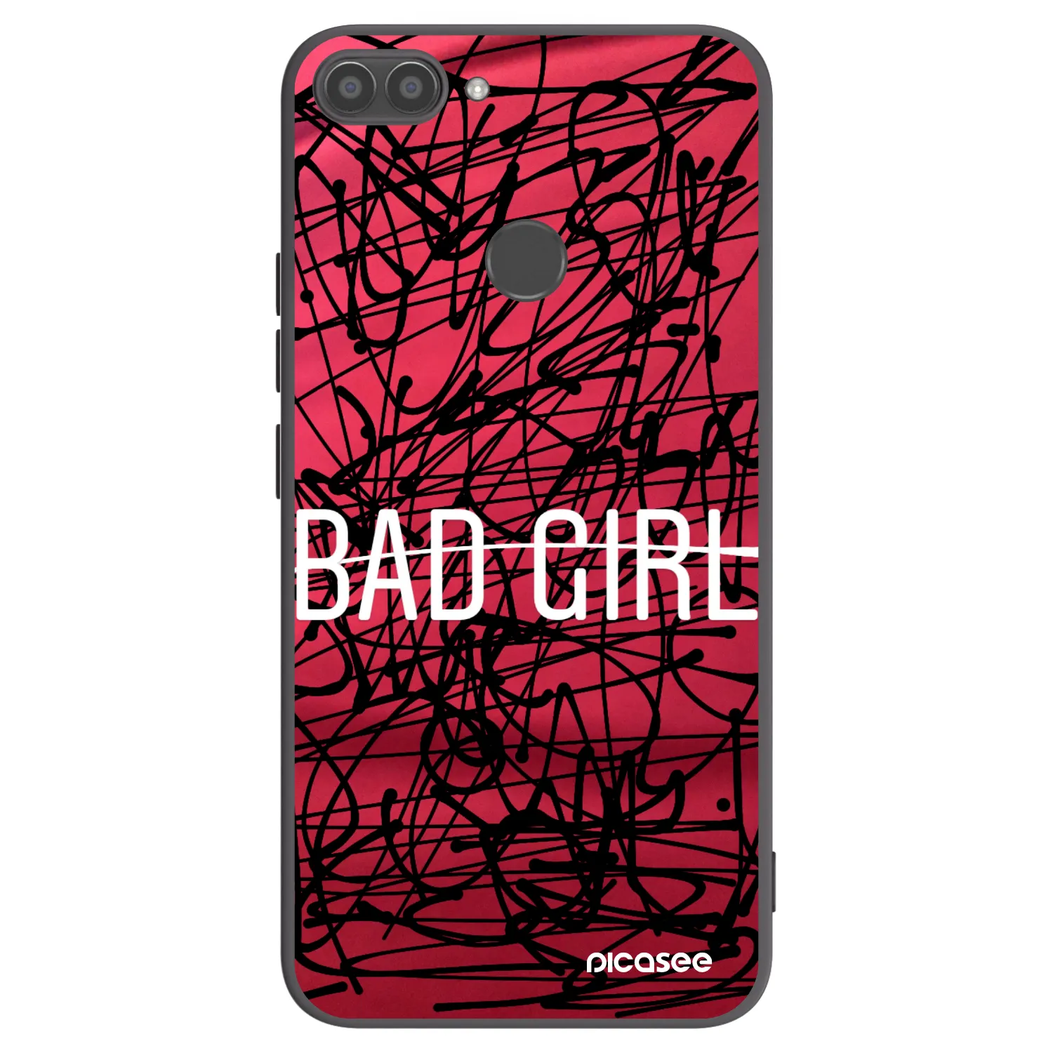 Picasee fekete szilikon tok az alábbi mobiltelefonokra Huawei P Smart - Bad girl