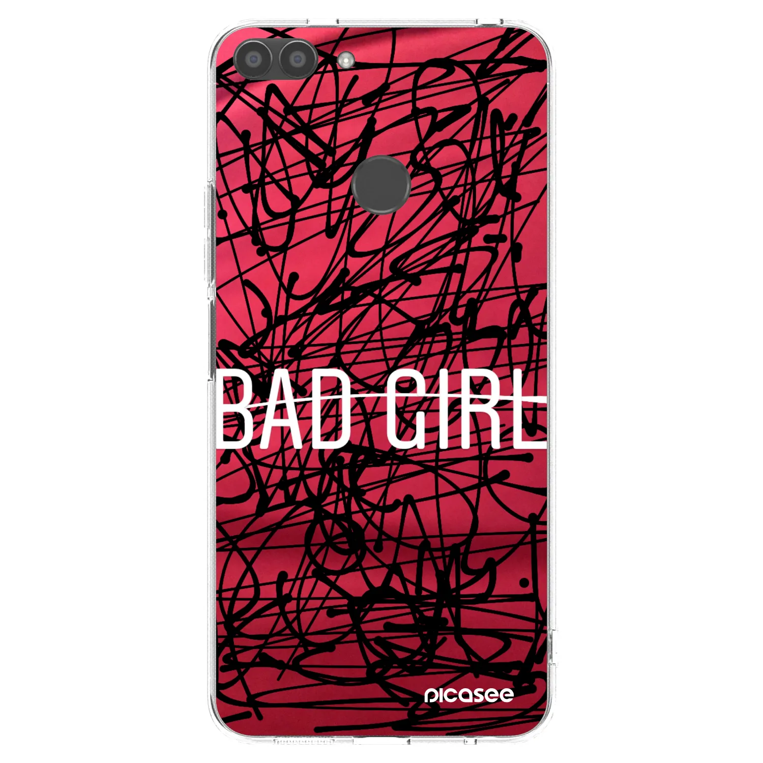 Picasee átlátszó szilikon tok az alábbi mobiltelefonokra Huawei P Smart - Bad girl
