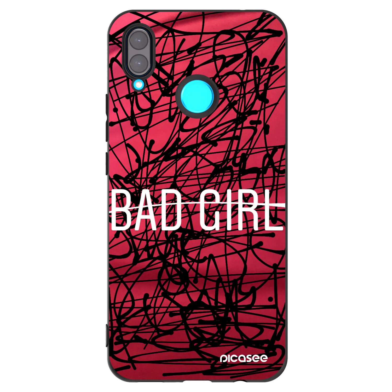 Picasee fekete szilikon tok az alábbi mobiltelefonokra Huawei Nova 3i - Bad girl