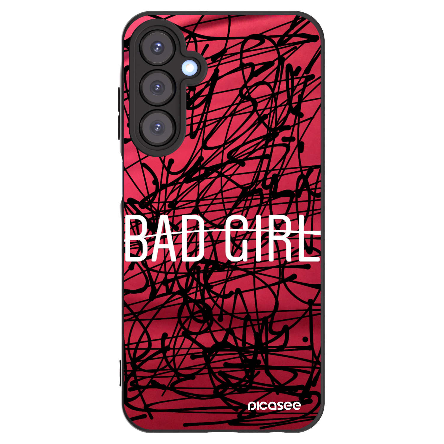 Picasee fekete szilikon tok az alábbi mobiltelefonokra Samsung Galaxy A25 A256B 5G - Bad girl