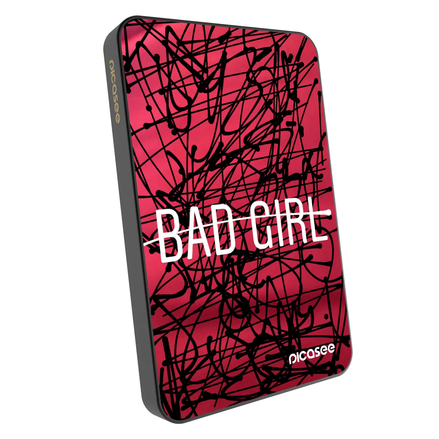Picasee Powerbank MagSafe 5 000 mAh Szürke - Bad girl