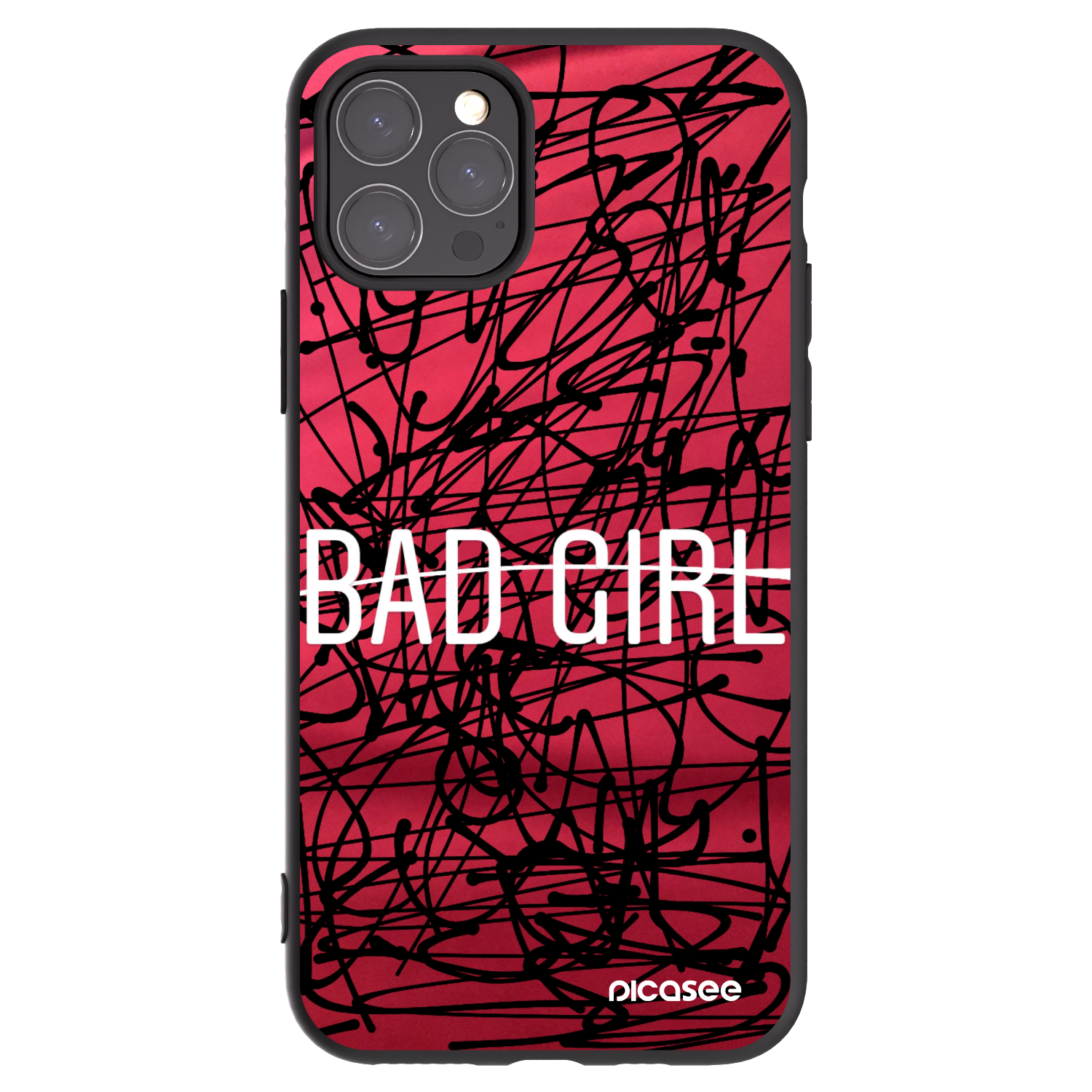 Picasee fekete szilikon tok az alábbi mobiltelefonokra Apple iPhone 11 Pro - Bad girl