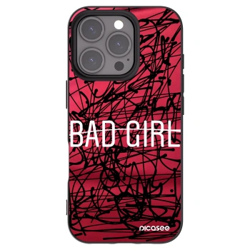 Picasee fekete szilikon tok az alábbi mobiltelefonokra Apple iPhone 16 Pro - Bad girl