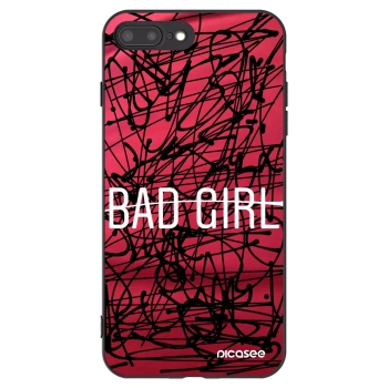 Picasee fekete szilikon tok az alábbi mobiltelefonokra Apple iPhone 7 Plus - Bad girl