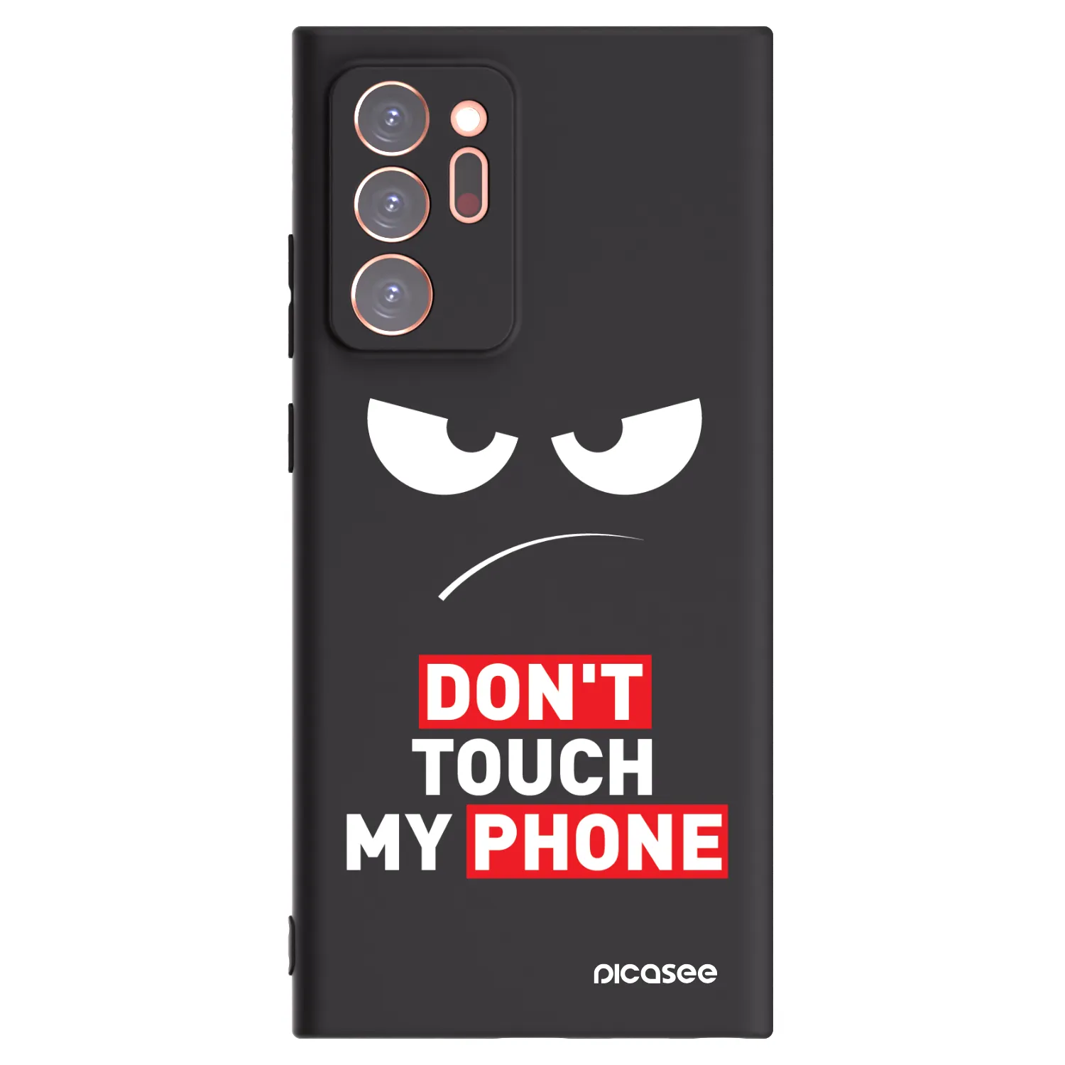 Picasee fekete szilikon tok az alábbi mobiltelefonokra Samsung Galaxy Note 20 Ultra - Angry Eyes - Transparent
