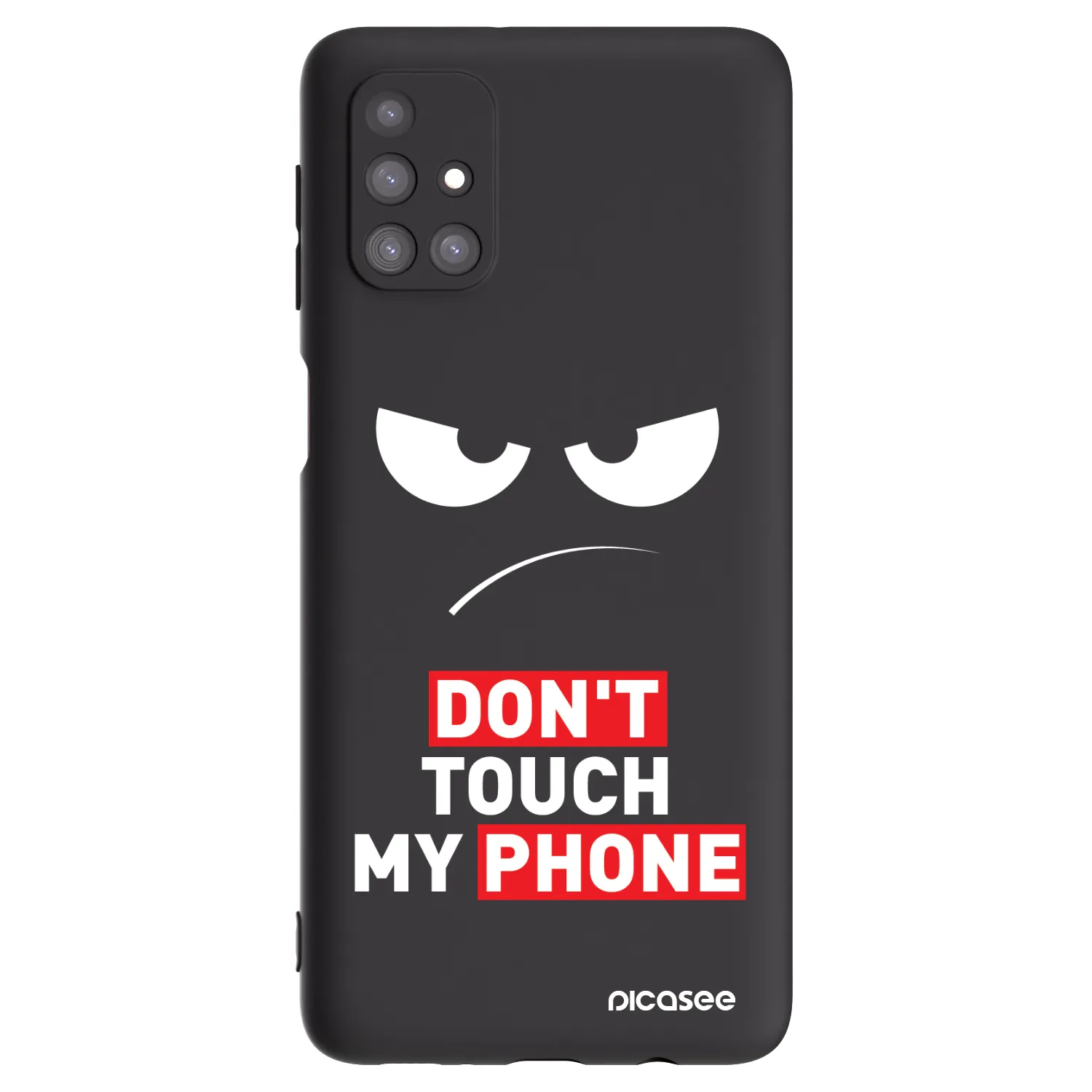 Picasee fekete szilikon tok az alábbi mobiltelefonokra Samsung Galaxy M31s - Angry Eyes - Transparent