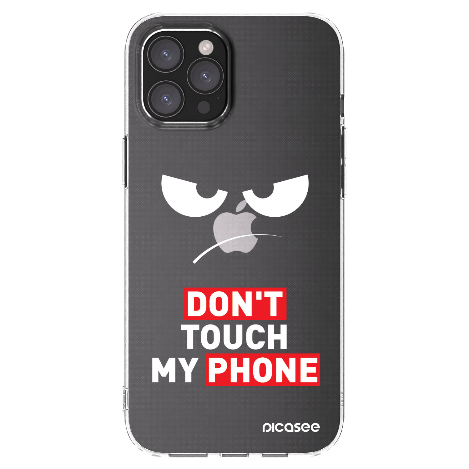 Picasee átlátszó szilikon tok az alábbi mobiltelefonokra Apple iPhone 12 Pro Max - Angry Eyes - Transparent