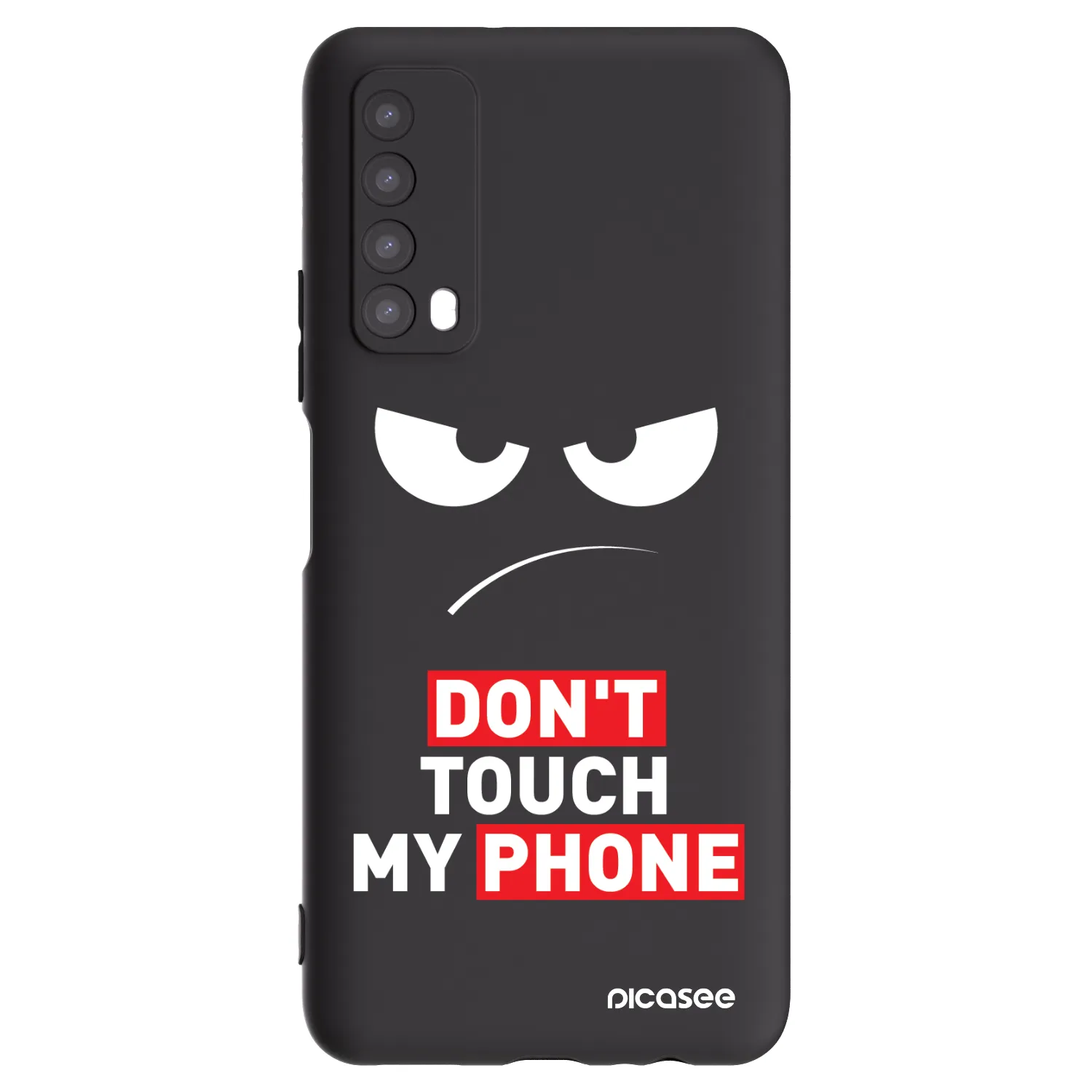Picasee fekete szilikon tok az alábbi mobiltelefonokra Huawei P Smart 2021 - Angry Eyes - Transparent