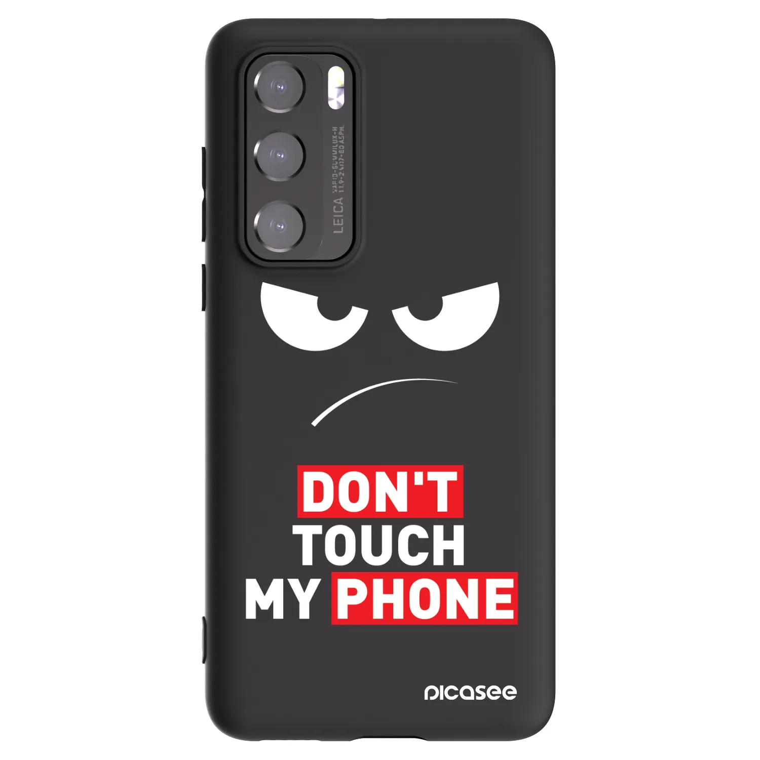 Picasee fekete szilikon tok az alábbi mobiltelefonokra Huawei P40 - Angry Eyes - Transparent