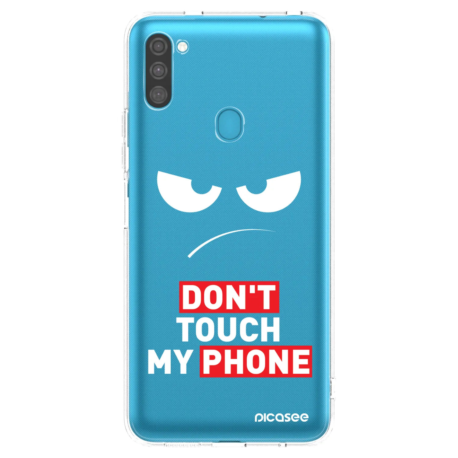 Picasee átlátszó szilikon tok az alábbi mobiltelefonokra Samsung Galaxy M11 - Angry Eyes - Transparent