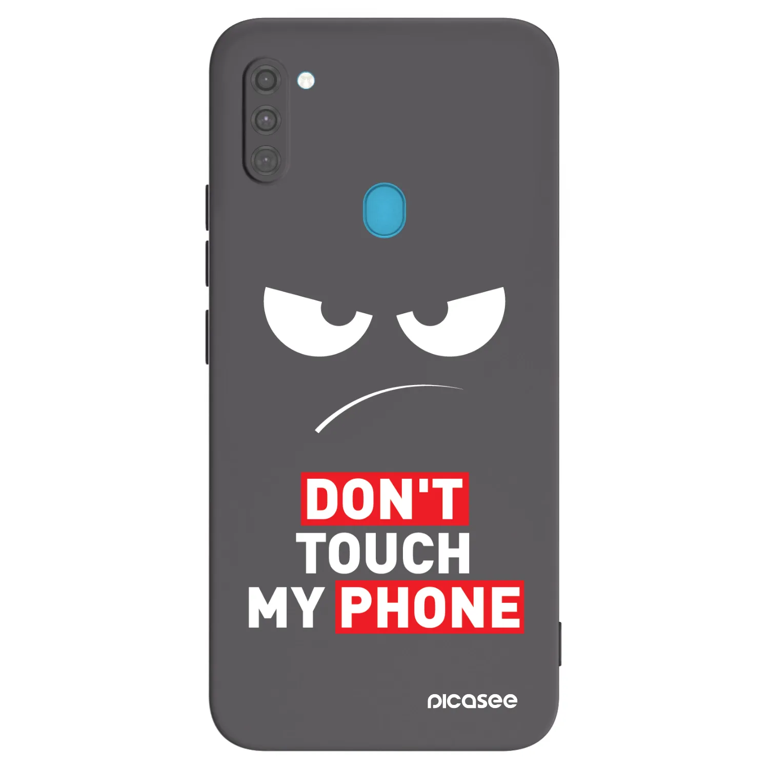 Picasee fekete szilikon tok az alábbi mobiltelefonokra Samsung Galaxy M11 - Angry Eyes - Transparent