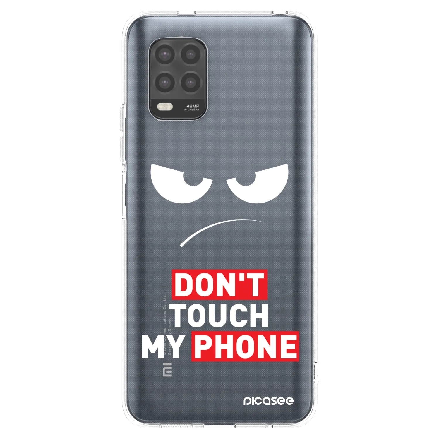 Picasee átlátszó szilikon tok az alábbi mobiltelefonokra Xiaomi Mi 10 Lite - Angry Eyes - Transparent