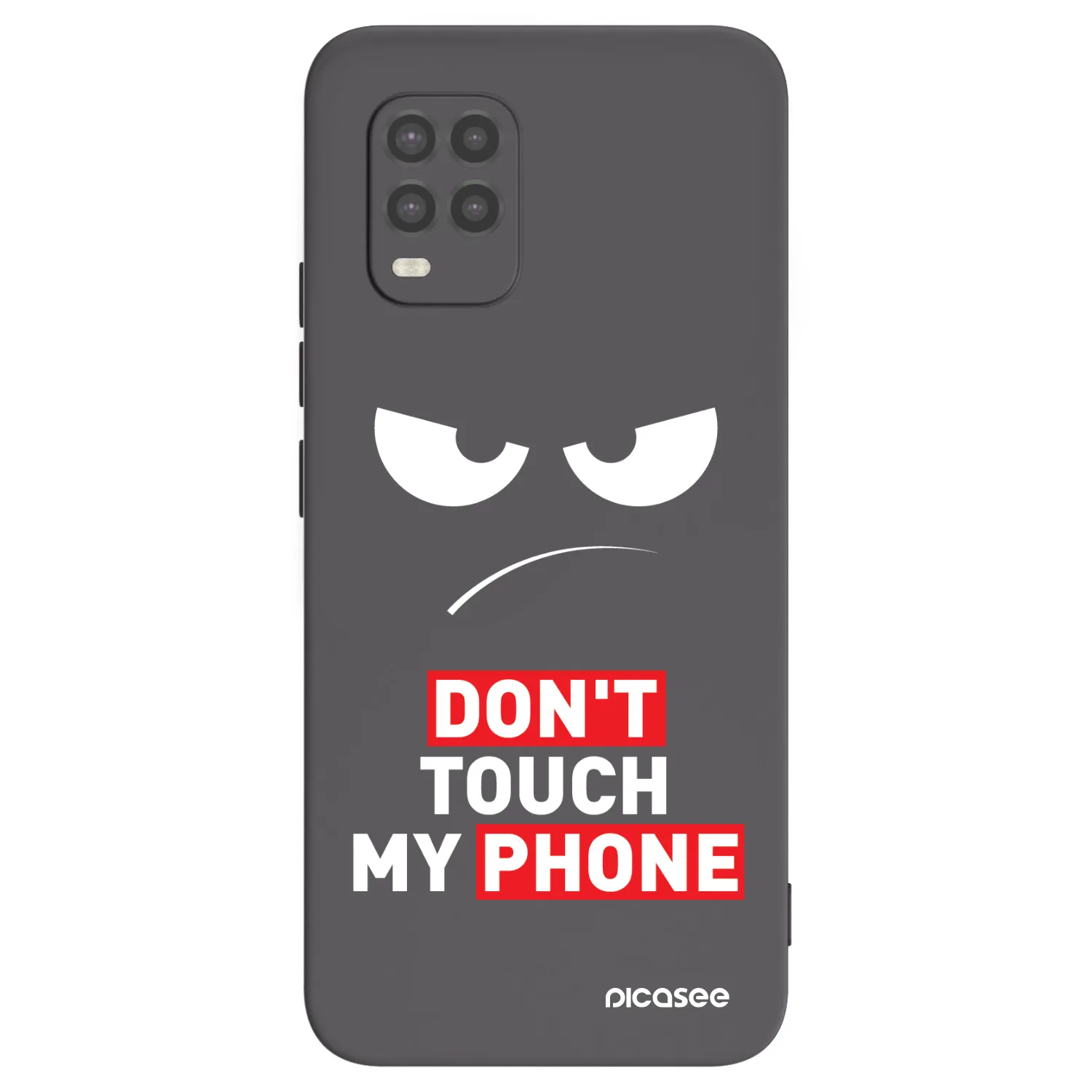 Picasee fekete szilikon tok az alábbi mobiltelefonokra Xiaomi Mi 10 Lite - Angry Eyes - Transparent