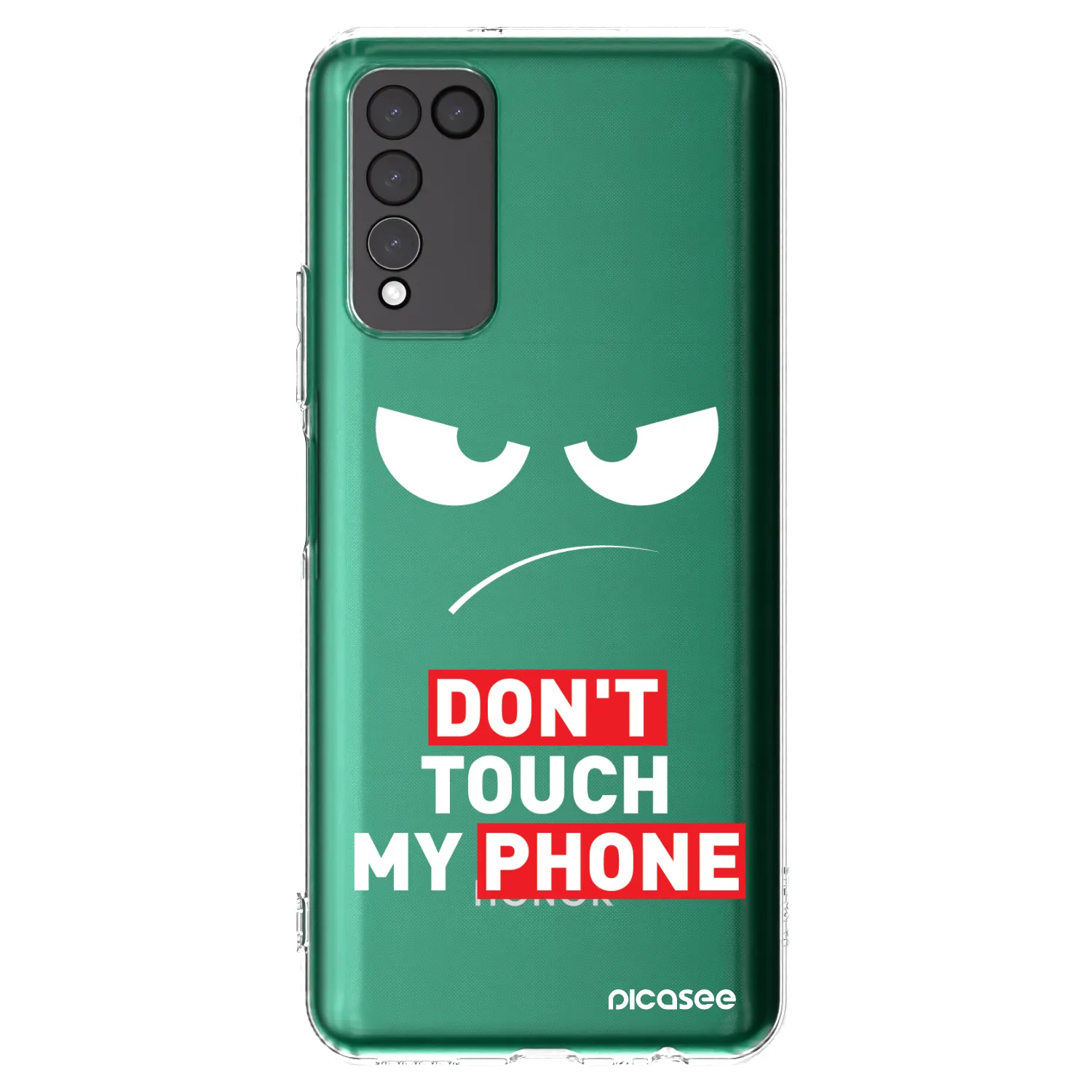Picasee átlátszó szilikon tok az alábbi mobiltelefonokra Honor 10X Lite - Angry Eyes - Transparent