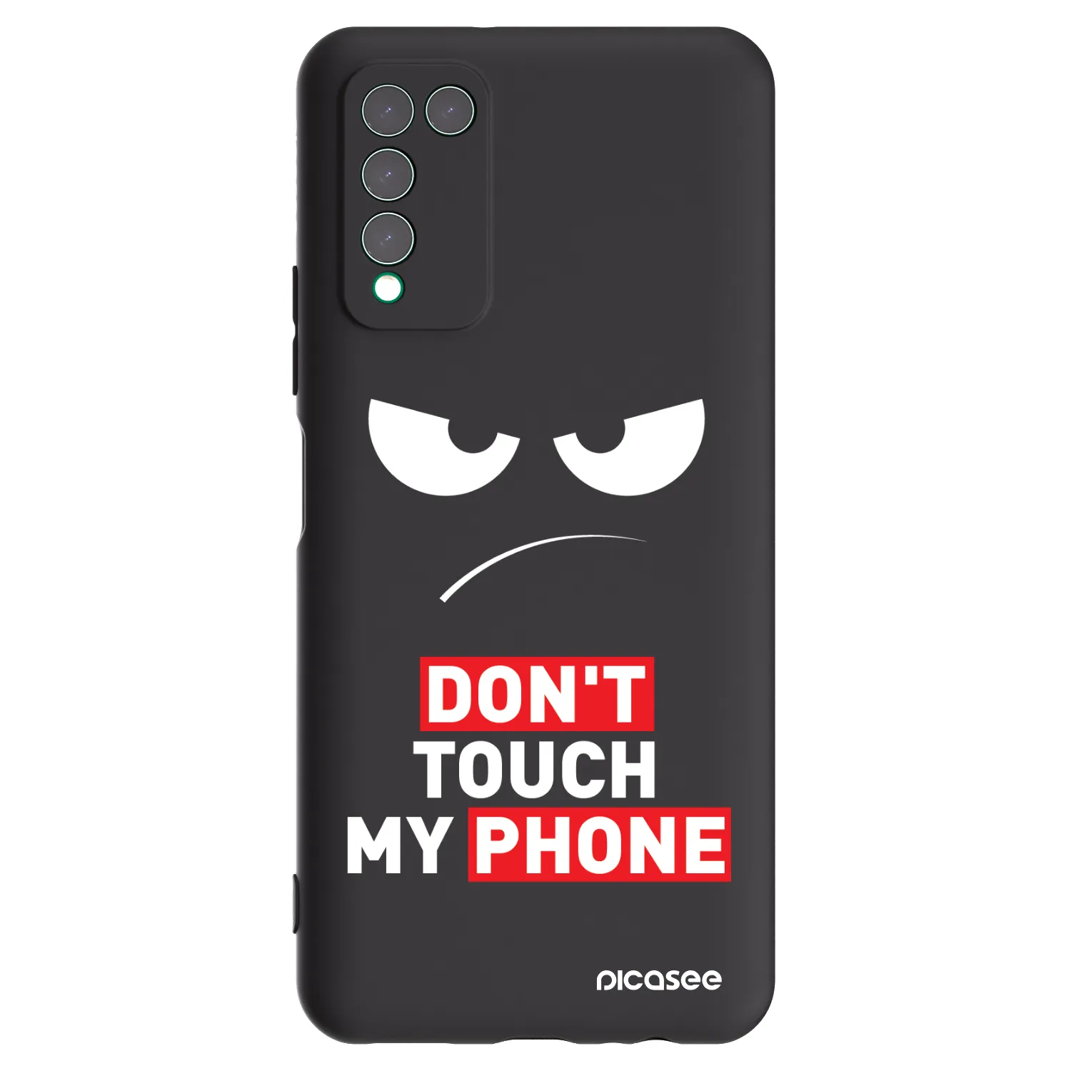 Picasee fekete szilikon tok az alábbi mobiltelefonokra Honor 10X Lite - Angry Eyes - Transparent