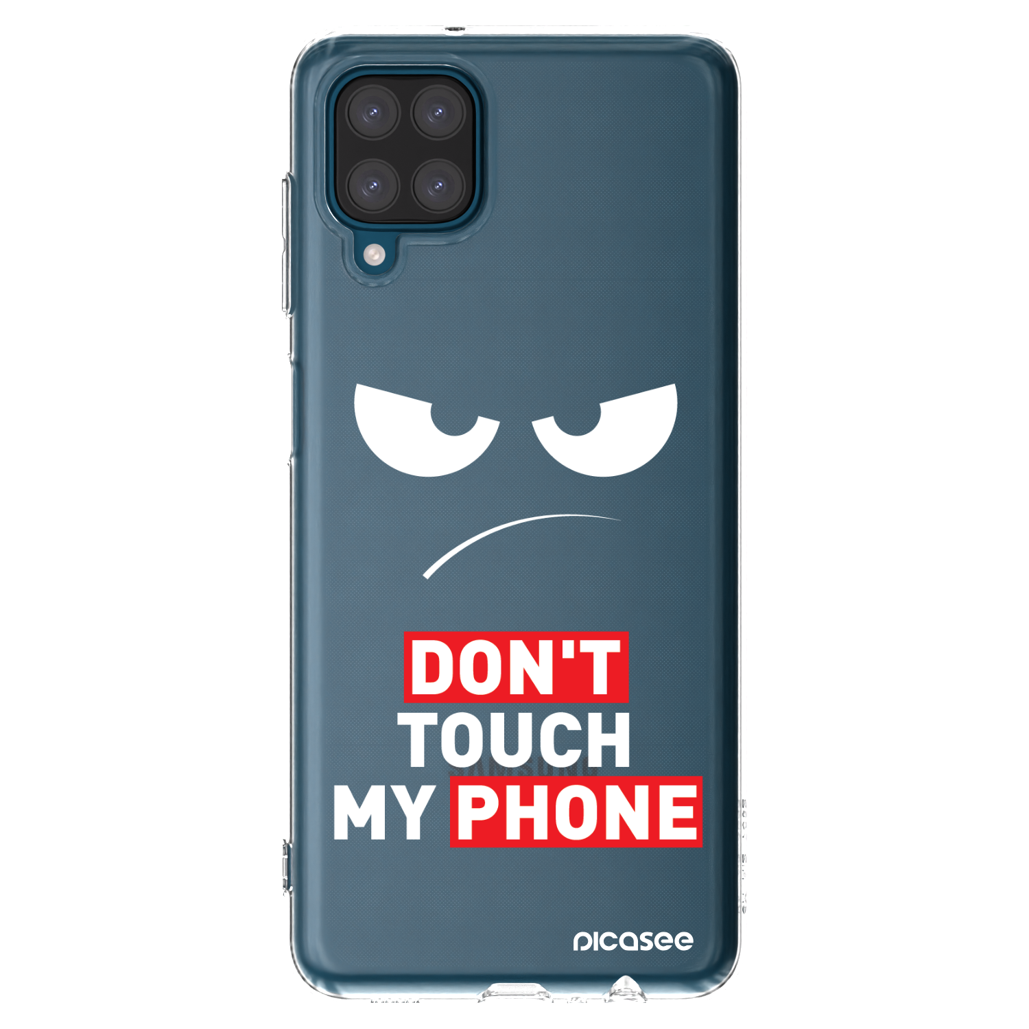 Picasee átlátszó szilikon tok az alábbi mobiltelefonokra Samsung Galaxy A12 A125F - Angry Eyes - Transparent