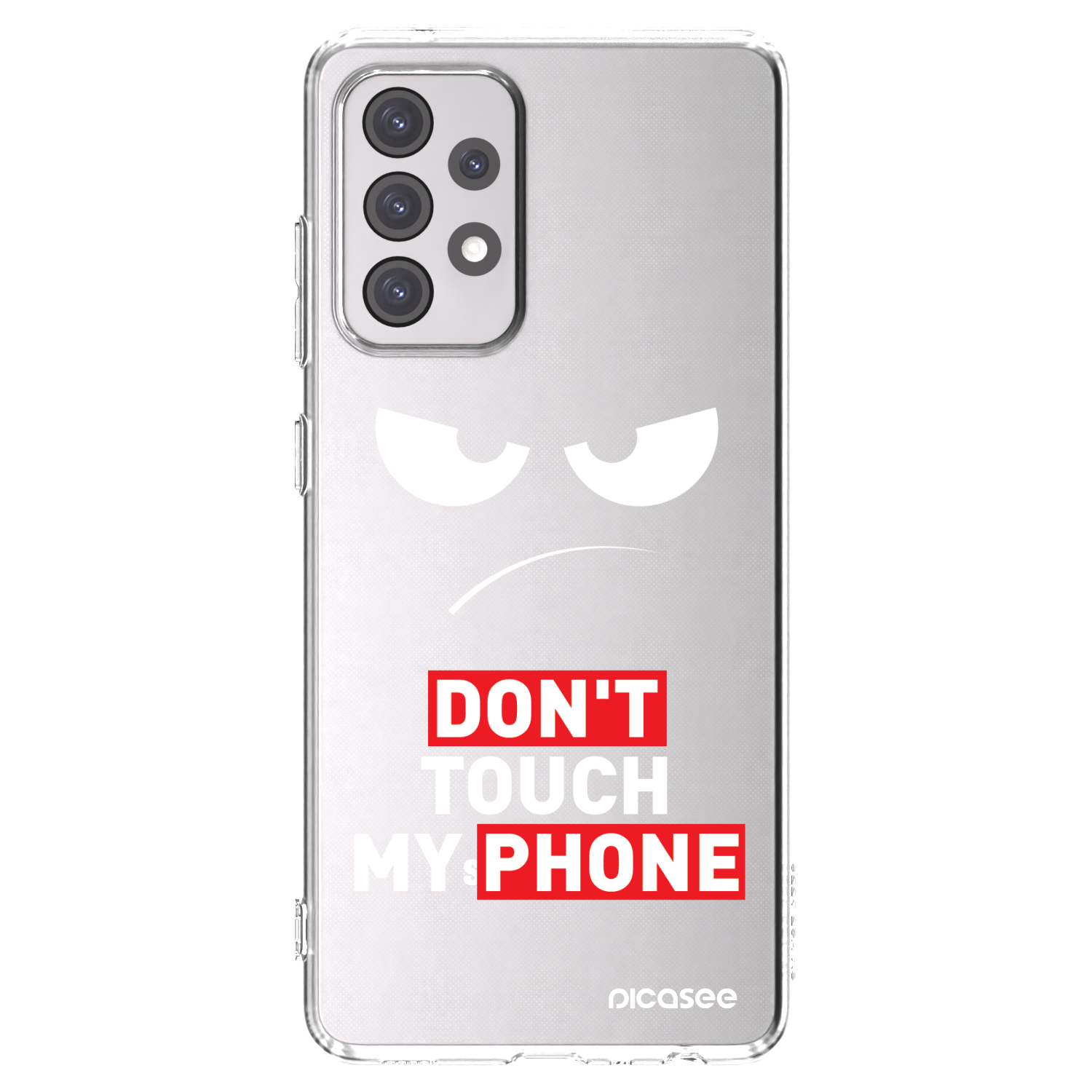 Picasee átlátszó szilikon tok az alábbi mobiltelefonokra Samsung Galaxy A52 5G A525F - Angry Eyes - Transparent