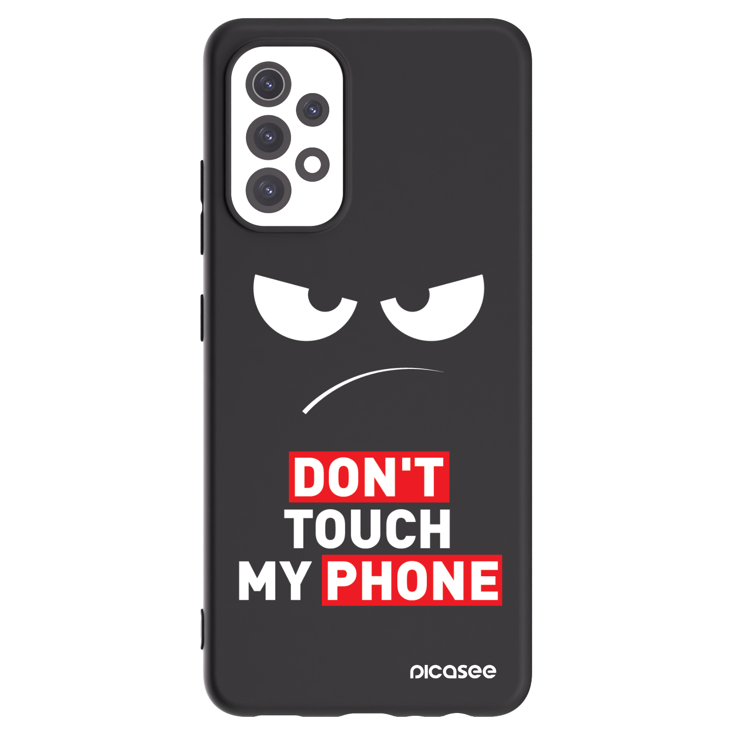 Picasee fekete szilikon tok az alábbi mobiltelefonokra Samsung Galaxy A32 5G A326B - Angry Eyes - Transparent