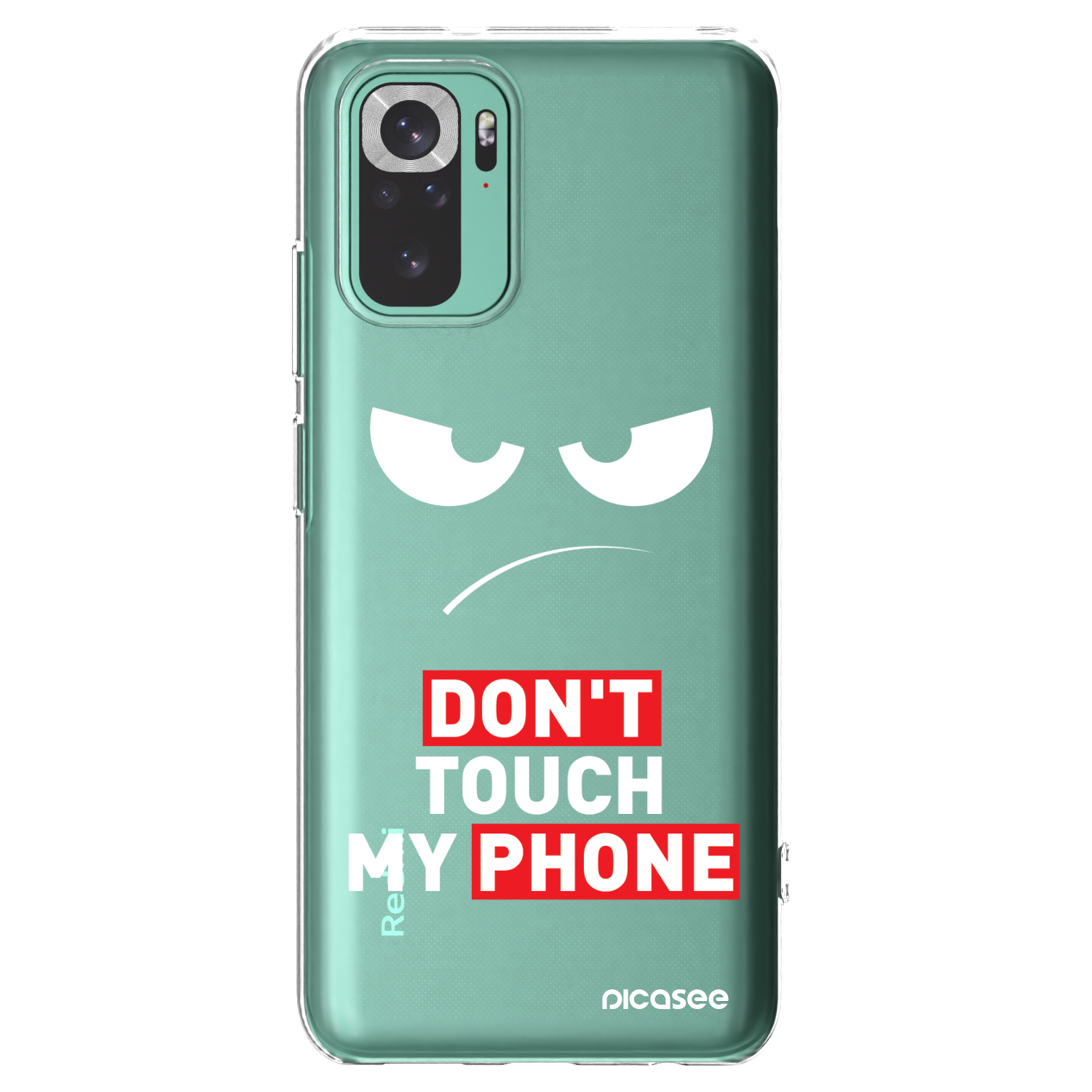 Picasee átlátszó szilikon tok az alábbi mobiltelefonokra Xiaomi Redmi Note 10 Pro - Angry Eyes - Transparent