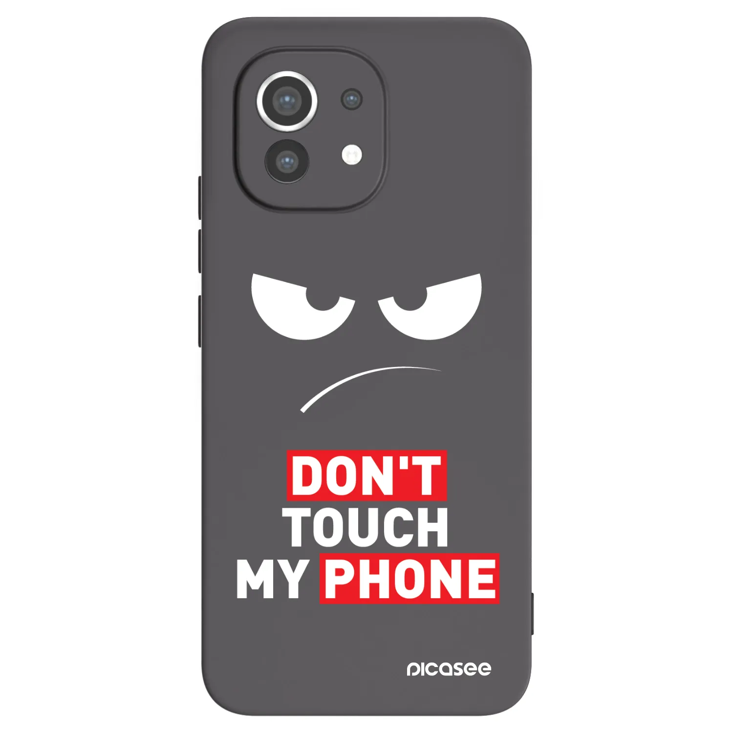 Picasee fekete szilikon tok az alábbi mobiltelefonokra Xiaomi Mi 11 - Angry Eyes - Transparent