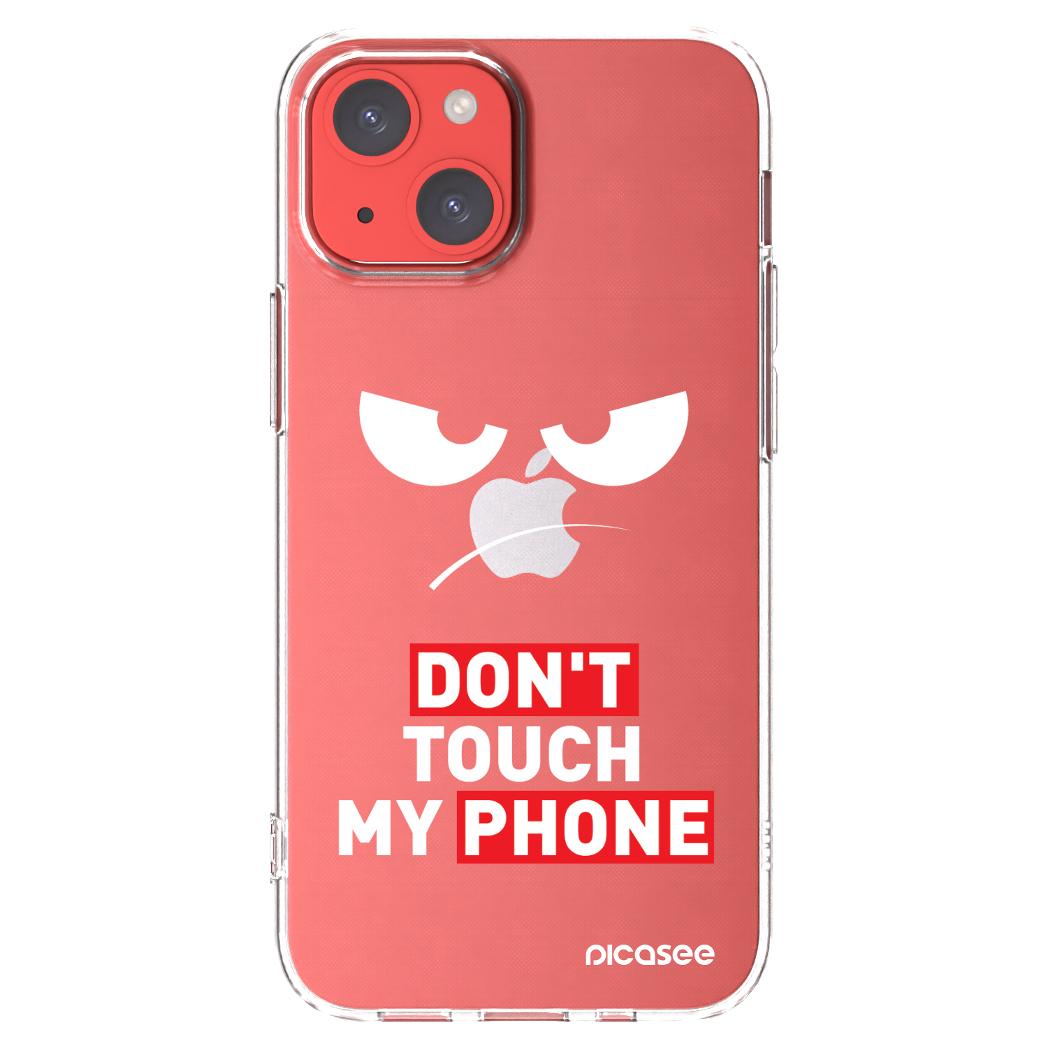 Picasee átlátszó szilikon tok az alábbi mobiltelefonokra Apple iPhone 13 mini - Angry Eyes - Transparent