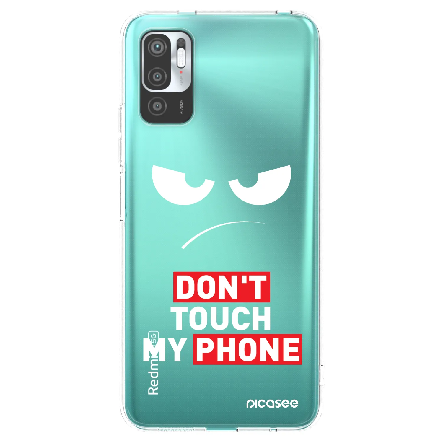 Picasee átlátszó szilikon tok az alábbi mobiltelefonokra Xiaomi Redmi Note 10 5G - Angry Eyes - Transparent