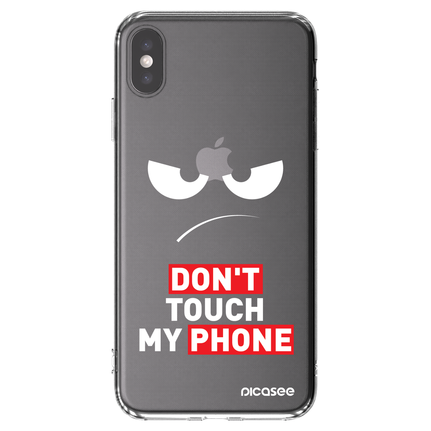 Picasee átlátszó szilikon tok az alábbi mobiltelefonokra Apple iPhone XS Max - Angry Eyes - Transparent