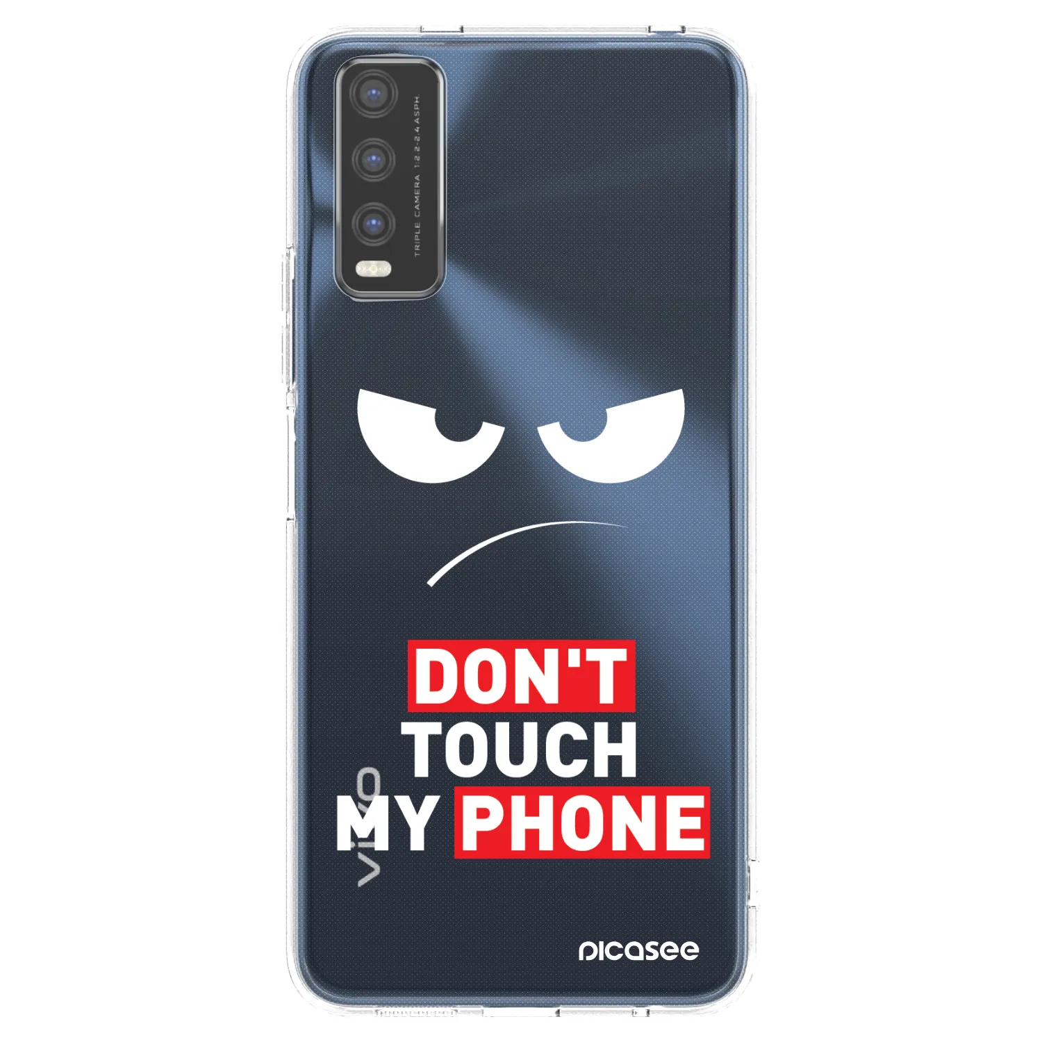 Picasee átlátszó szilikon tok az alábbi mobiltelefonokra Vivo Y20s - Angry Eyes - Transparent
