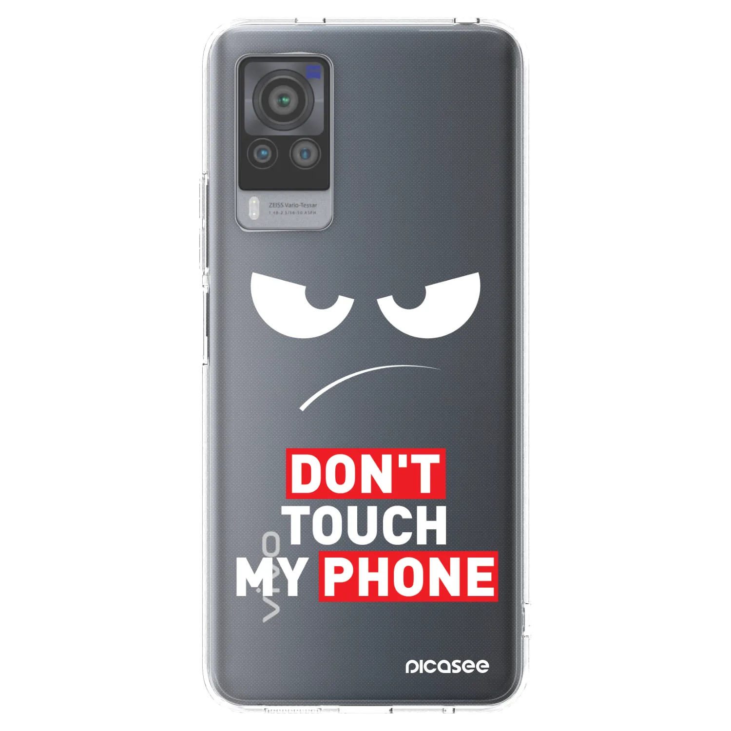Picasee átlátszó szilikon tok az alábbi mobiltelefonokra Vivo X60 Pro 5G - Angry Eyes - Transparent