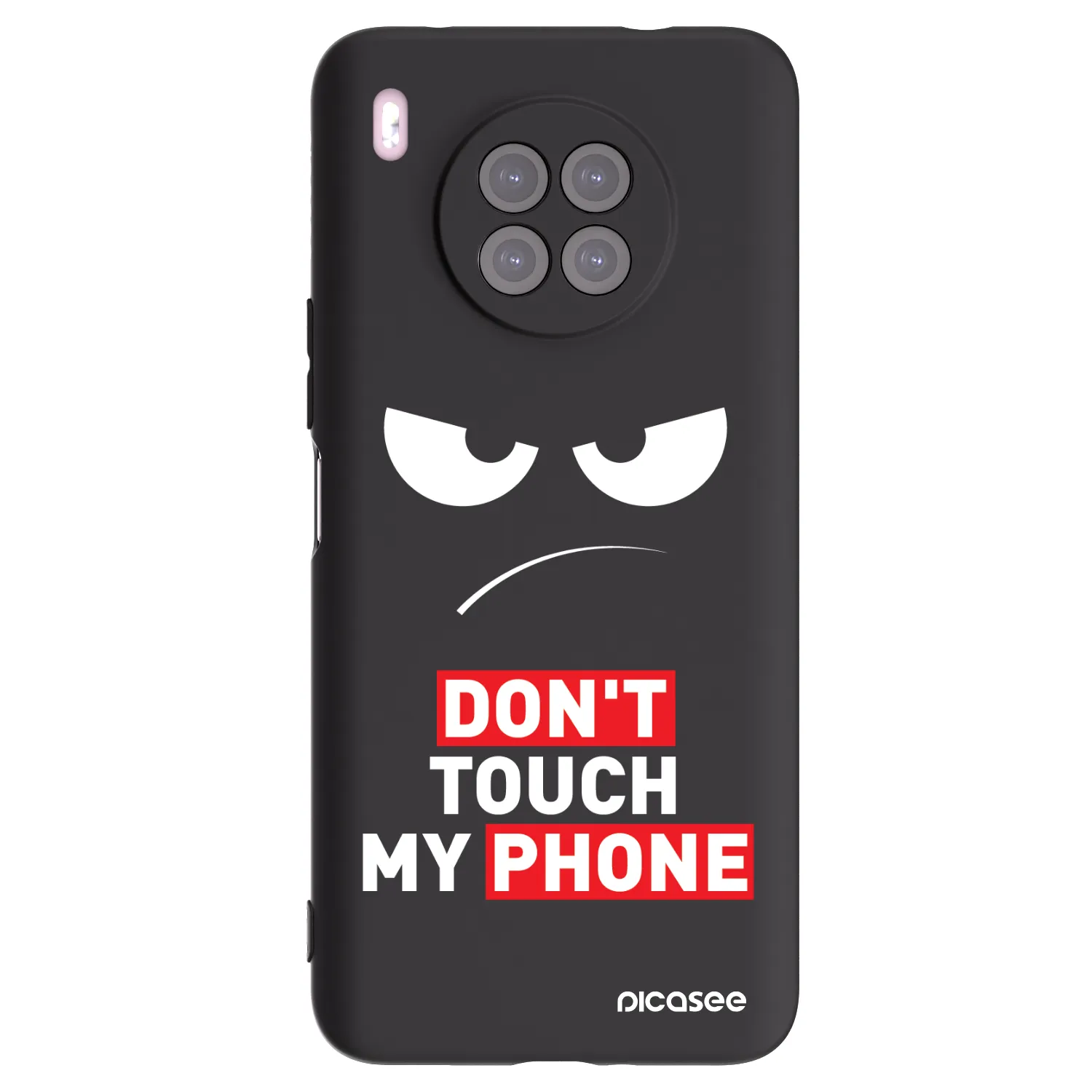 Picasee fekete szilikon tok az alábbi mobiltelefonokra Huawei Nova 8i - Angry Eyes - Transparent