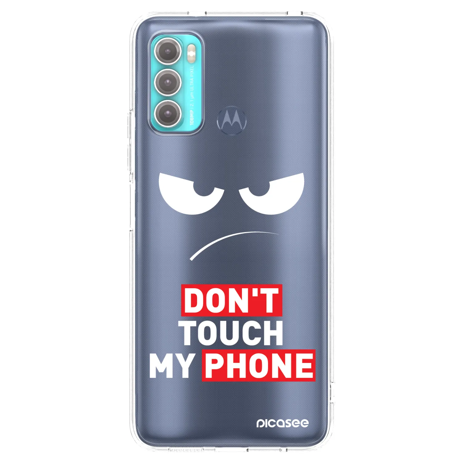 Picasee átlátszó szilikon tok az alábbi mobiltelefonokra Motorola Moto G60 - Angry Eyes - Transparent