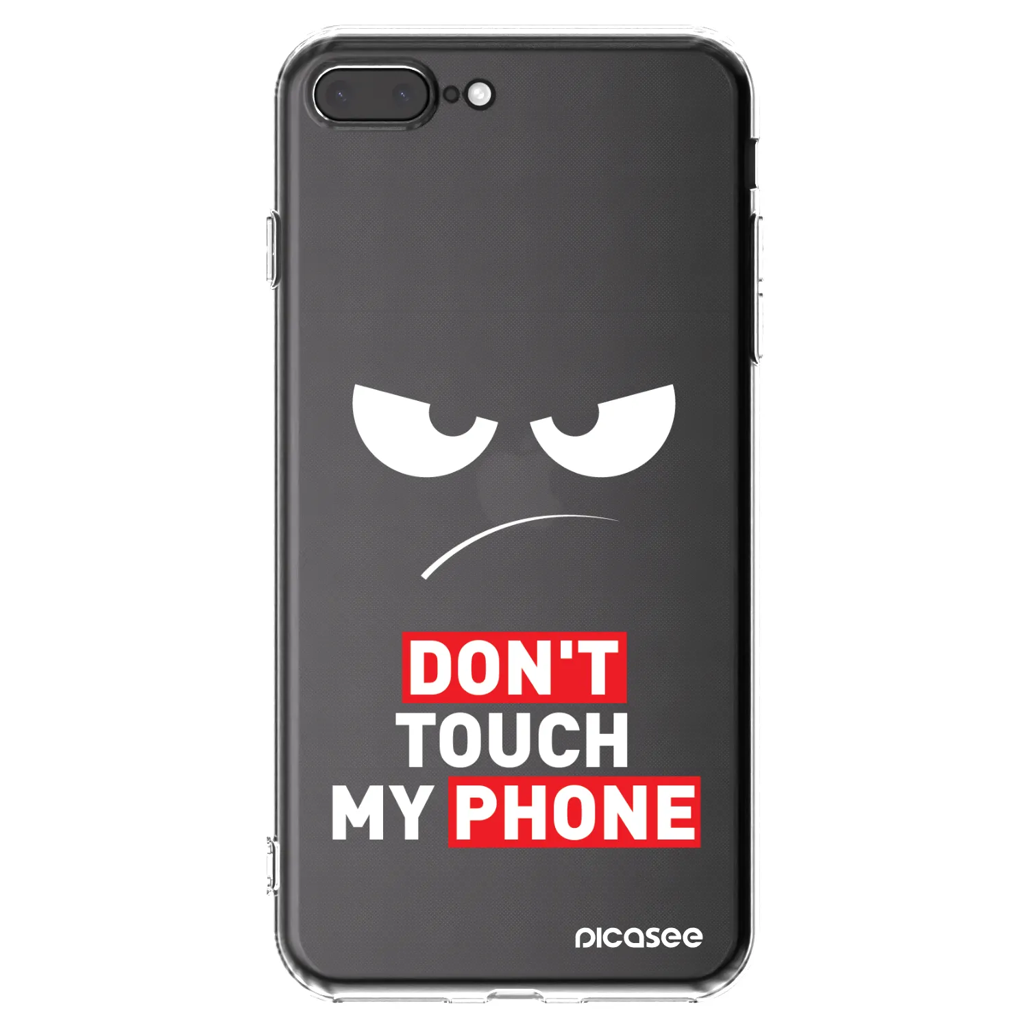 Picasee átlátszó szilikon tok az alábbi mobiltelefonokra Apple iPhone 7 Plus - Angry Eyes - Transparent
