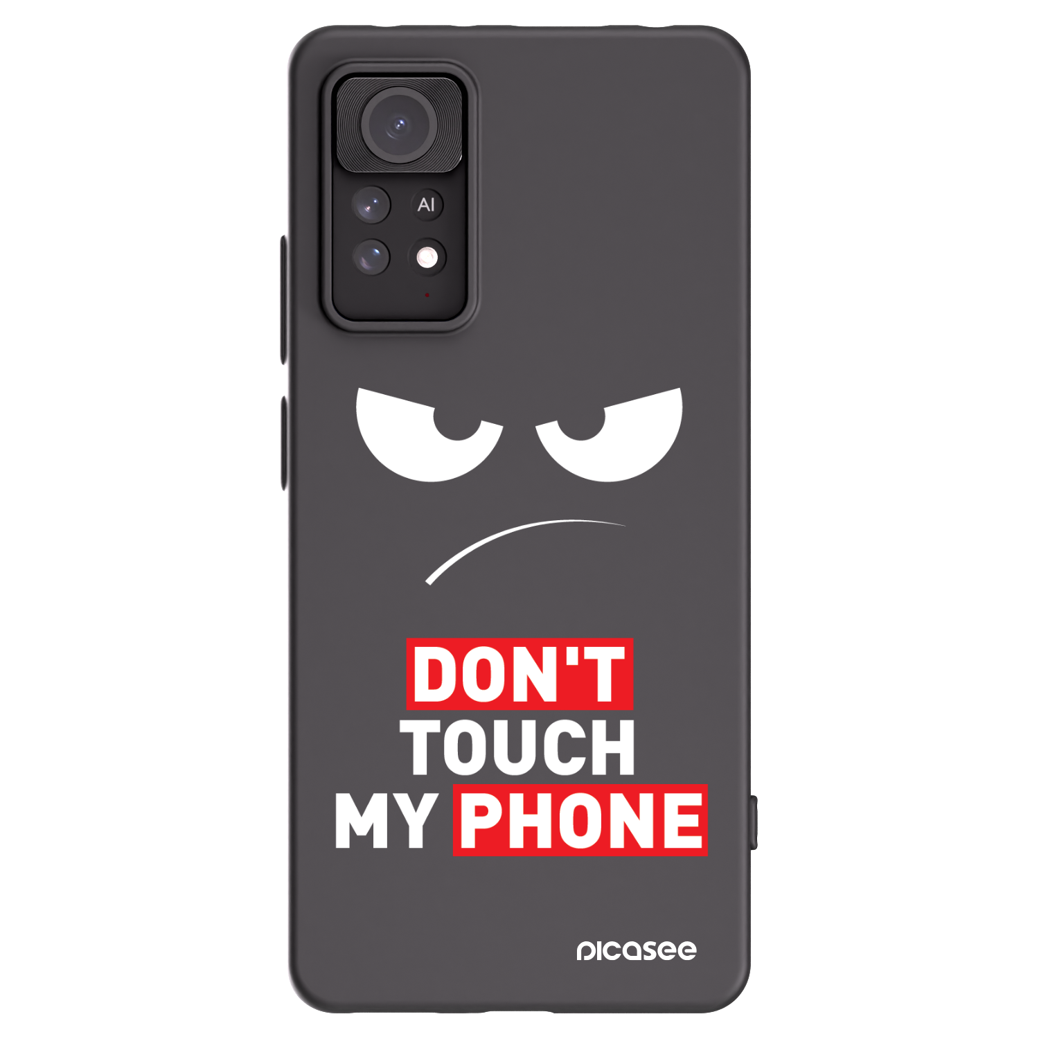 Picasee fekete szilikon tok az alábbi mobiltelefonokra Xiaomi Redmi Note 11 Pro - Angry Eyes - Transparent