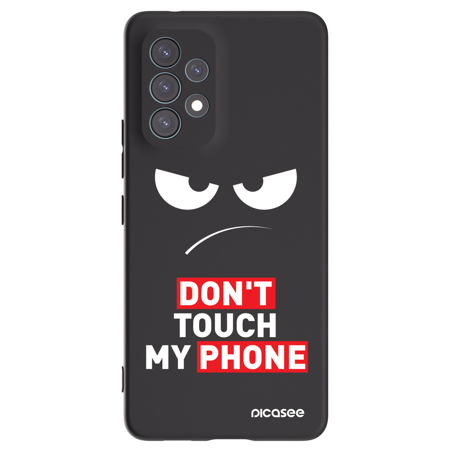 Picasee fekete szilikon tok az alábbi mobiltelefonokra Samsung Galaxy A53 5G A536 - Angry Eyes - Transparent