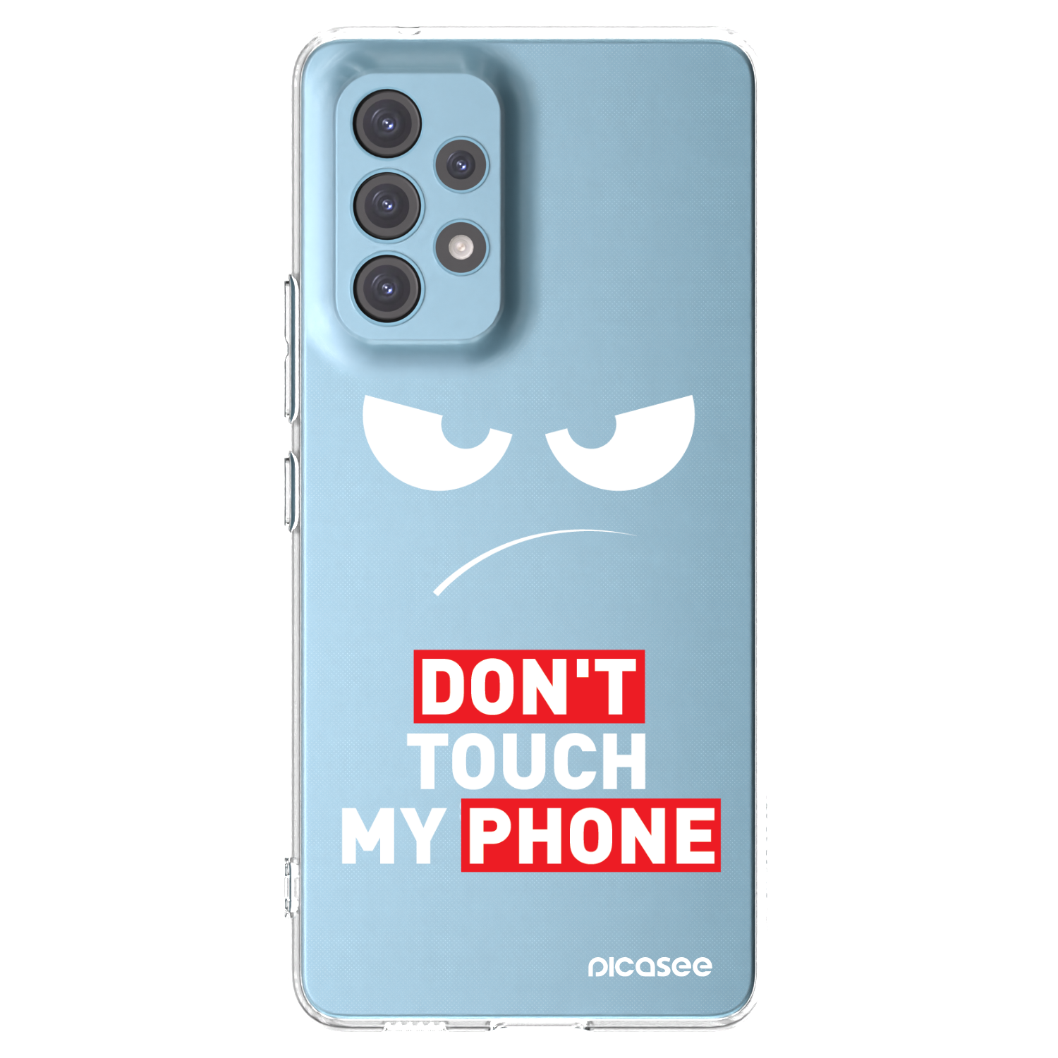 Picasee átlátszó szilikon tok az alábbi mobiltelefonokra Samsung Galaxy A53 5G A536 - Angry Eyes - Transparent