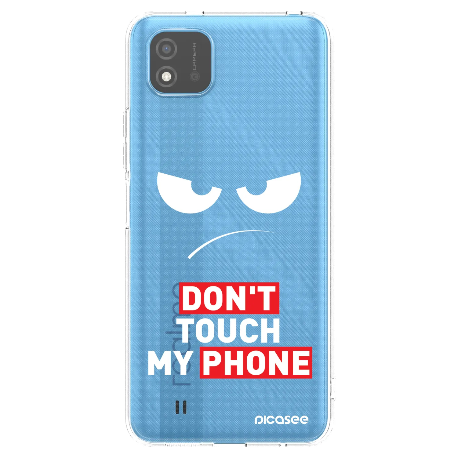 Picasee átlátszó szilikon tok az alábbi mobiltelefonokra Realme C11 (2021) - Angry Eyes - Transparent