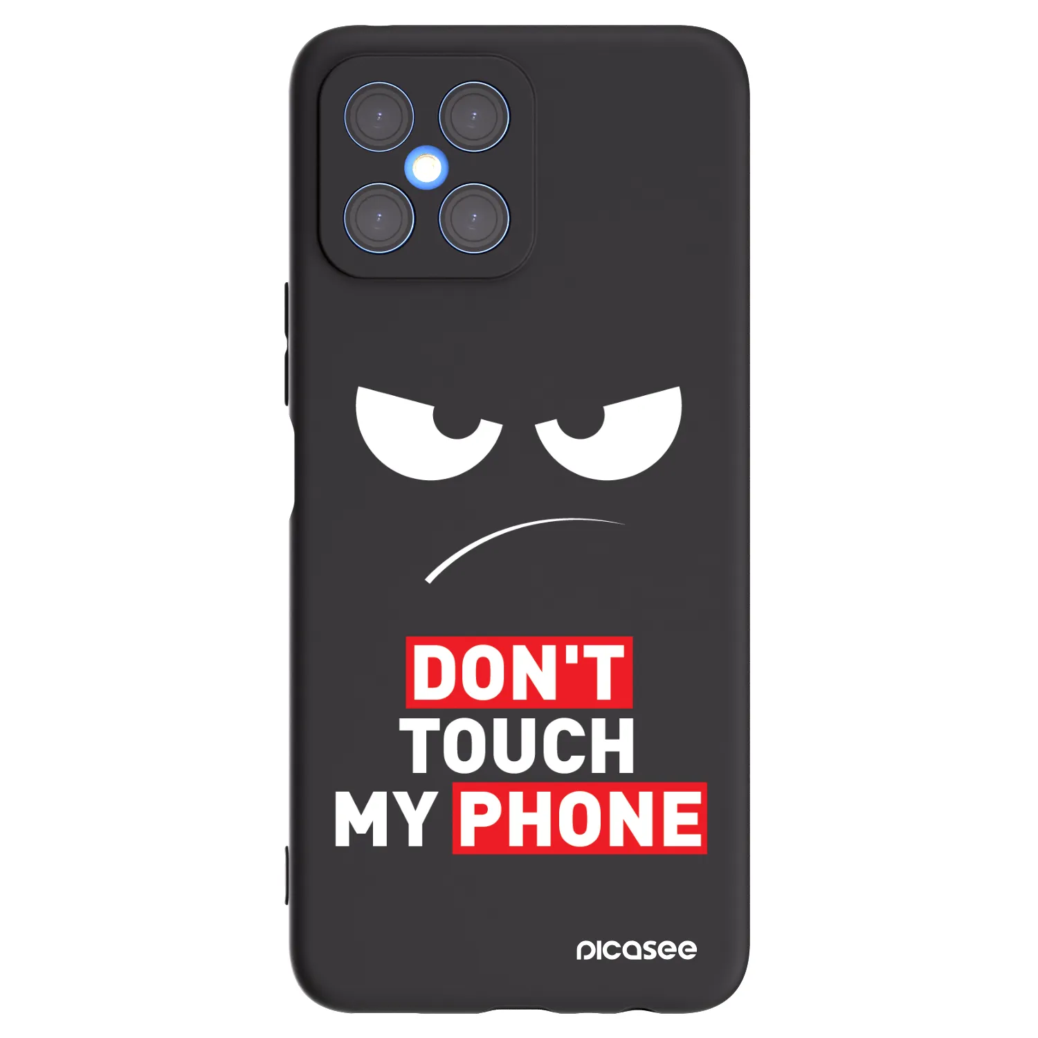 Picasee fekete szilikon tok az alábbi mobiltelefonokra Honor X8 4G - Angry Eyes - Transparent