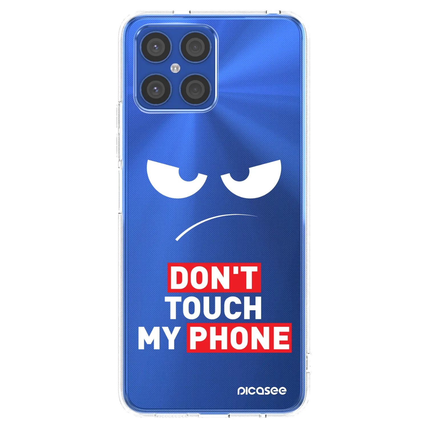 Picasee átlátszó szilikon tok az alábbi mobiltelefonokra Honor X8 4G - Angry Eyes - Transparent