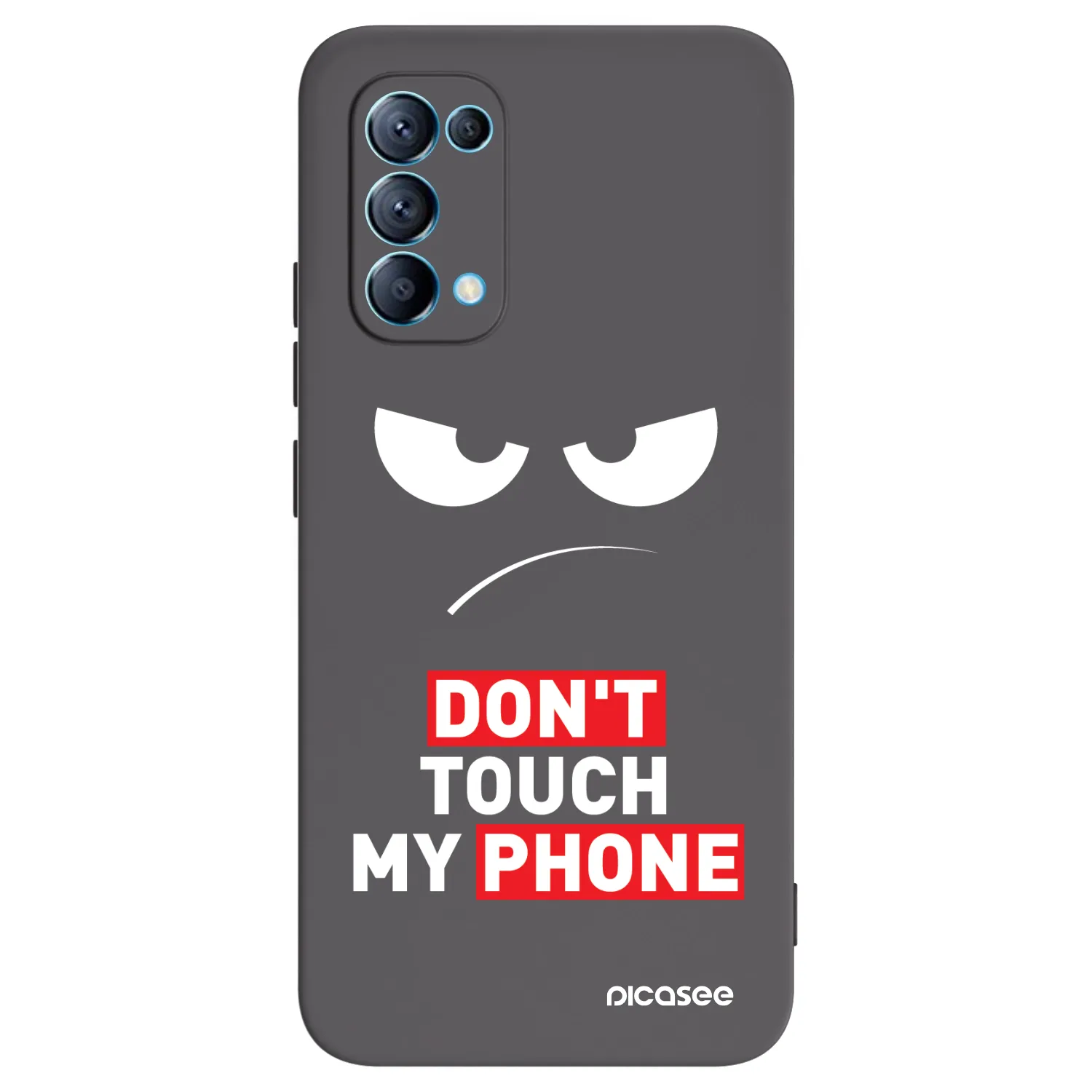 Picasee fekete szilikon tok az alábbi mobiltelefonokra OPPO Reno 5 5G - Angry Eyes - Transparent