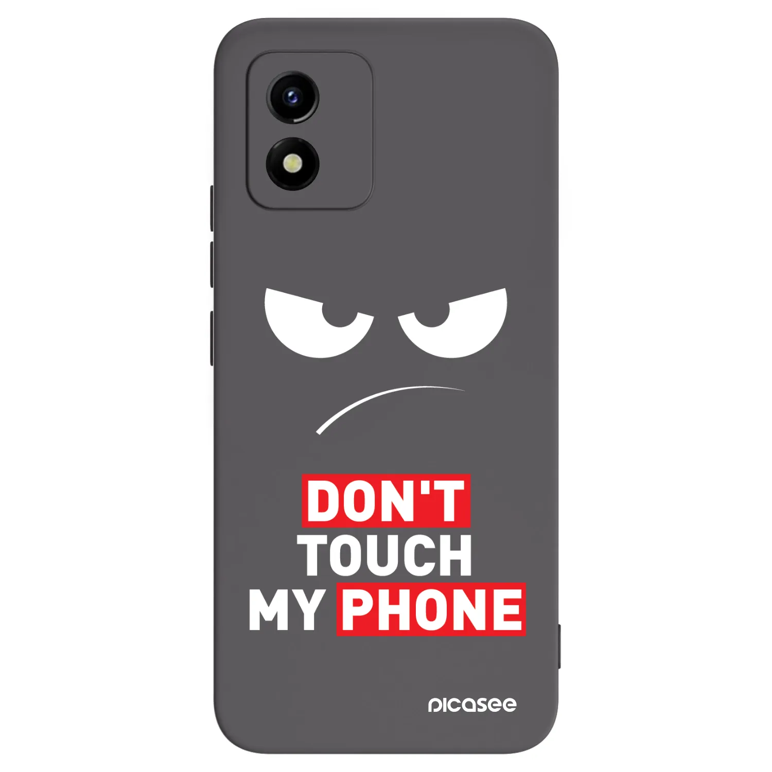 Picasee fekete szilikon tok az alábbi mobiltelefonokra Vivo Y01 - Angry Eyes - Transparent