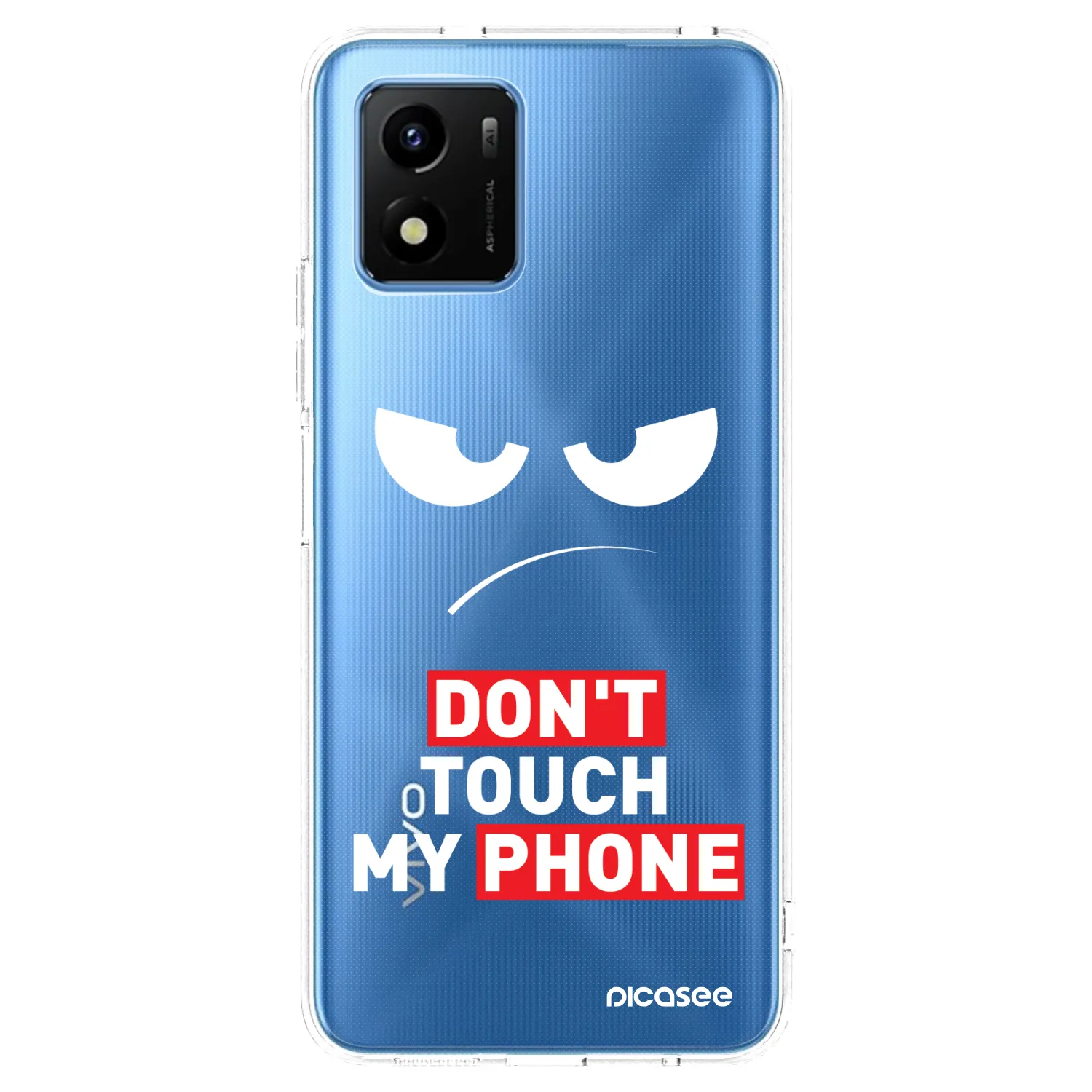 Picasee átlátszó szilikon tok az alábbi mobiltelefonokra Vivo Y01 - Angry Eyes - Transparent